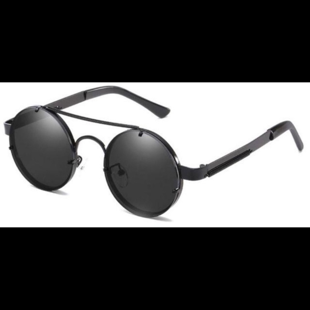 Retro Round Steampunk Sunglasses
